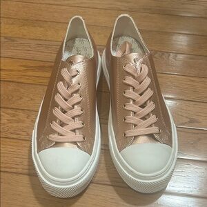Stuart Weitzman Rose Gold Sneakers